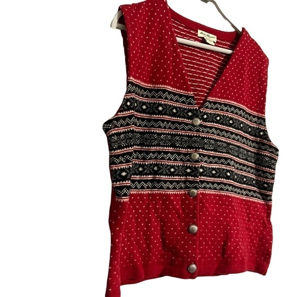 Eddie Bauer Lambswool Vest medium - Picture 2 of 10